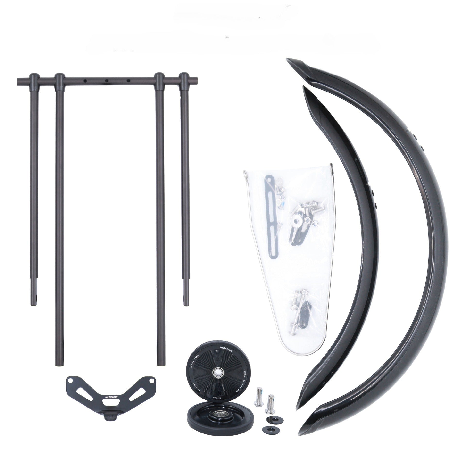 Mr. TiPARTS Hinterradgepäckträger Easy Wheels & Schutzblech-Set für JAVA Neo Klapprad – Joncycle