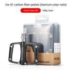 Carbon Fiber Pedals with Titanium Axle for Folding Bike Lightweight Flat Pedal Quick Release Option