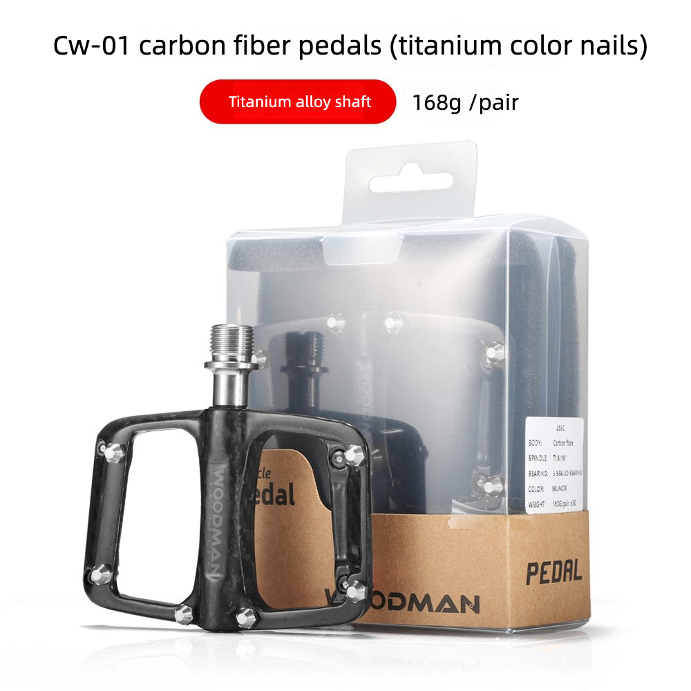Woodman Carbon-Pedale Titanachse Faltrad Leichte Flatpedale Schnellverschluss – Joncycle