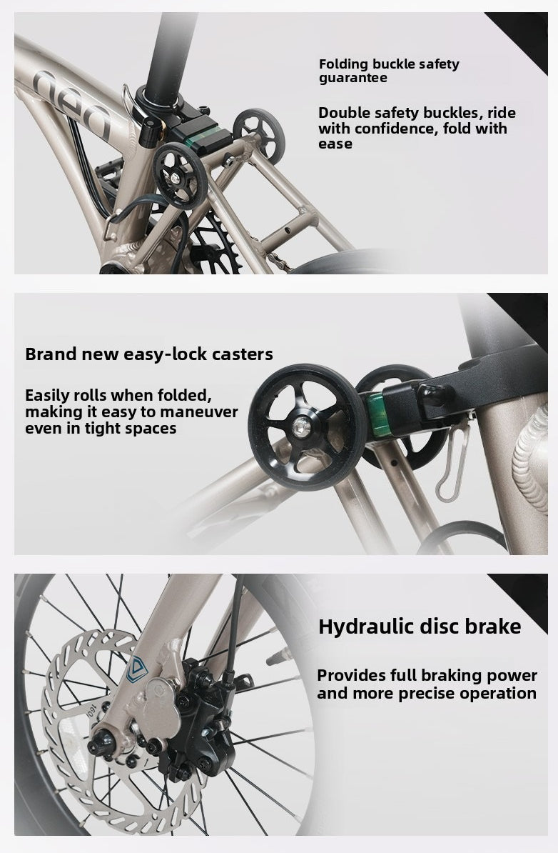 JAVA NEO Folding Bike – Aluminum Frame | Carbon Fork | 9-Speed | 16”