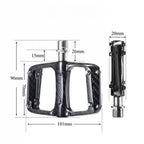 Carbon Fiber Pedals with Titanium Axle for Folding Bike Lightweight Flat Pedal Quick Release Option