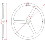 Carbon Fiber Wheelset for Java Neo 16 Inch 349 Disc Brake Folding Bike Lightweight 60T Ratchet