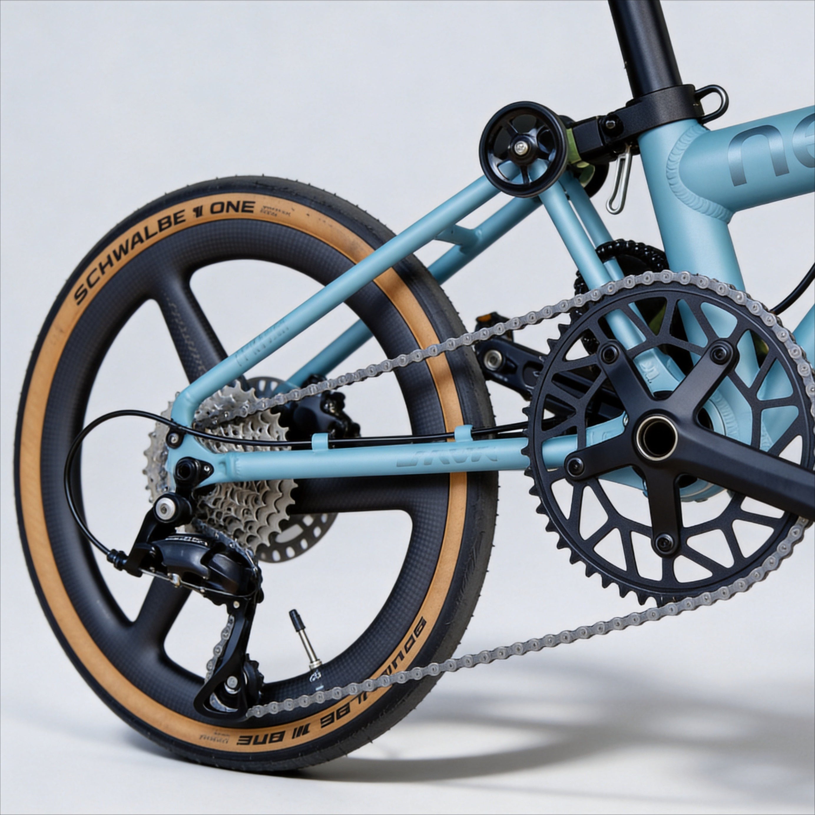 Carbon Fiber Wheelset for Java Neo 16 Inch 349 Disc Brake Folding Bike Lightweight 60T Ratchet